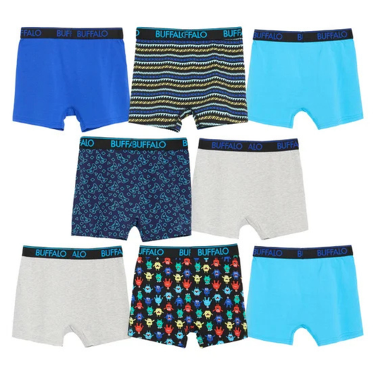 BUFFALO - Paquet de 8 Caleçons pour Garçon-Boys-Boxer-Briefs-8-Pack-Bleu-Blue-1871827-1976728