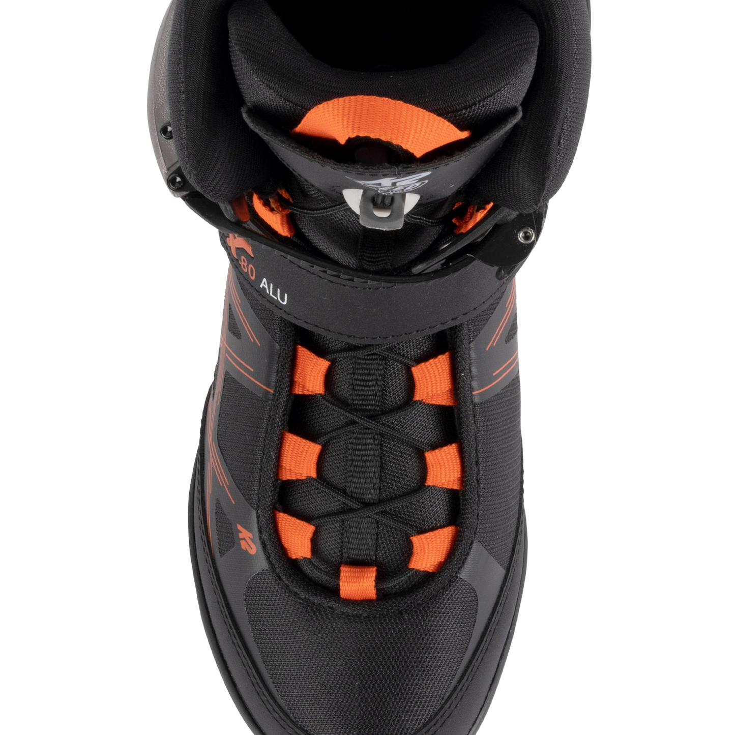K2 SKATES - Patins à Roues Alignés F.I.T.80 ALU pour Homme-Mens-Inline-Skates-Noir-Orange-Black-1940120