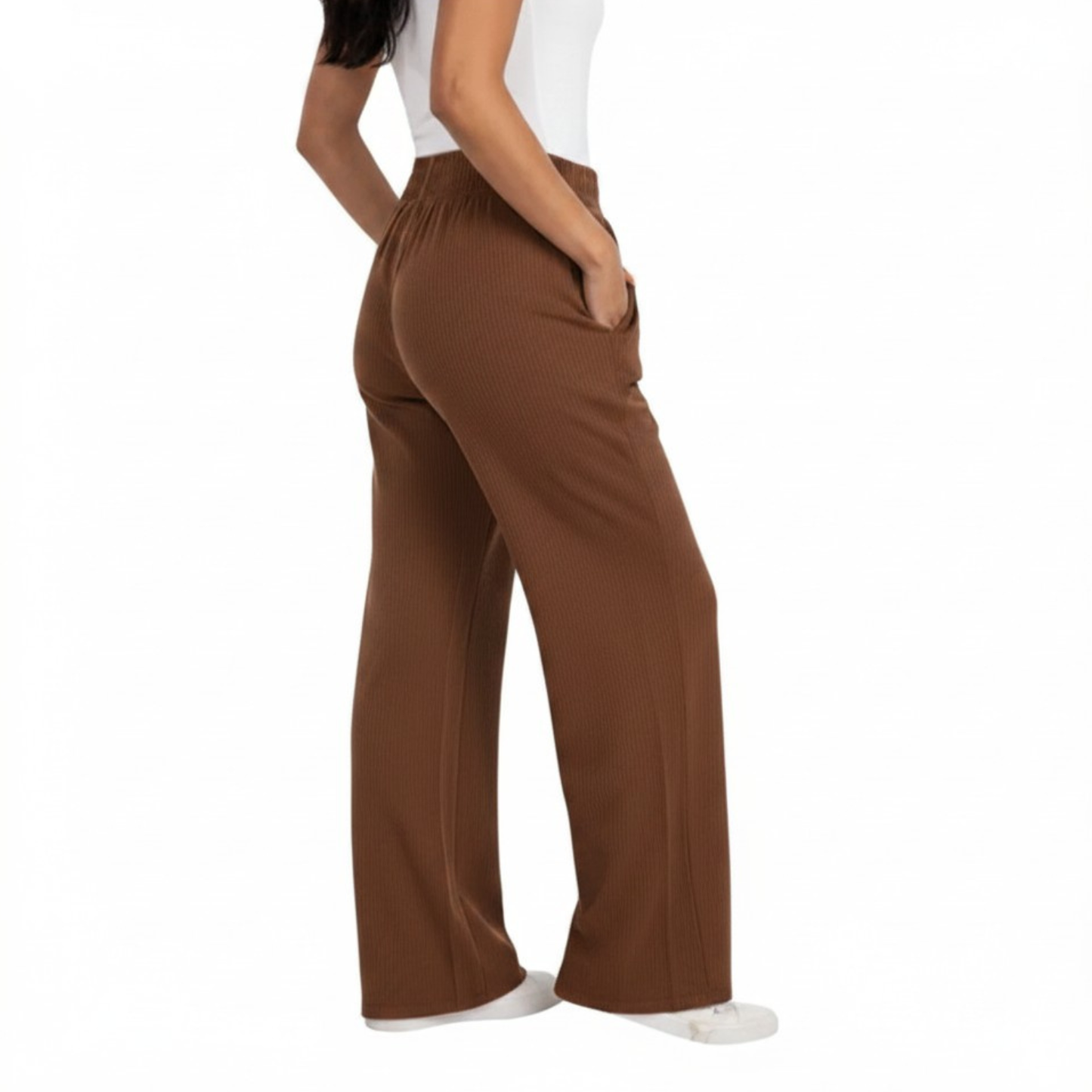 SPYDER - Pantalon Côtelé à Jambes Larges pour Femme-Womens-ribbed-wide-leg-pant-brun-brown-1908470-1920863