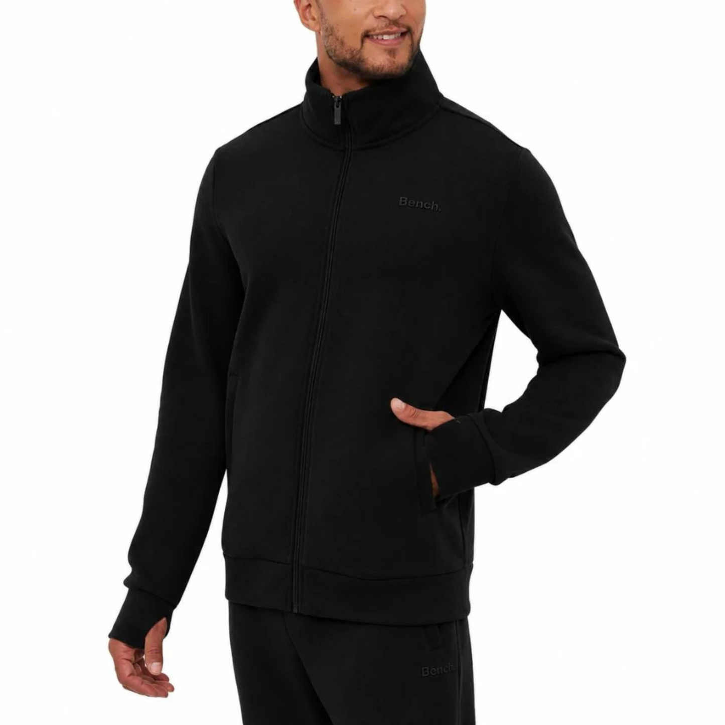 BENCH - Veste en Molleton pour Homme-Mens-Full-Zip-Sweater-Noir-Black-1927662