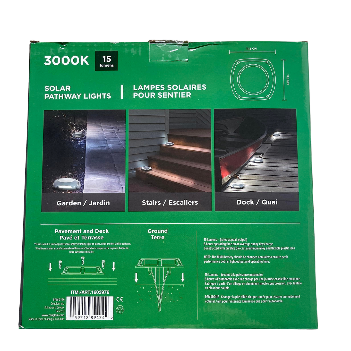 LUMINUS - Ensemble de 4 Lampes Solaires pour Sentier-pathway-solar-lights-costco-1603976-4