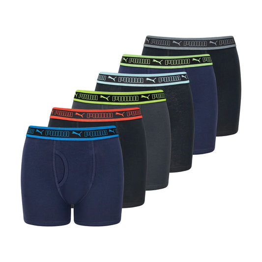 PUMA - Boys' 6-Pack Boxer Briefs