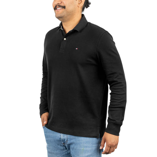 TOMMY HILFIGER - Polo à Manches Longues pour Homme-Mens-Long-Sleeve-Polo-Noir-Black-1803435