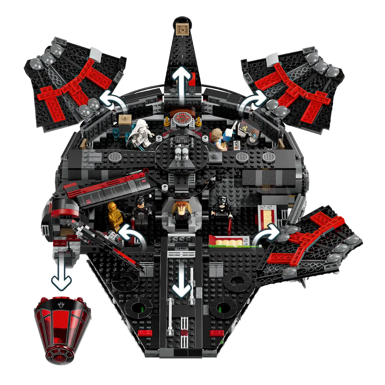 LEGO - Série de Collection Ultime Vaisseau Millenium Falcon 75192 et Vaisseau le Dark Falcon 75389 Star Wars *Boites Endommagées*-the-ultimate-collector-series-costco-5075192-13