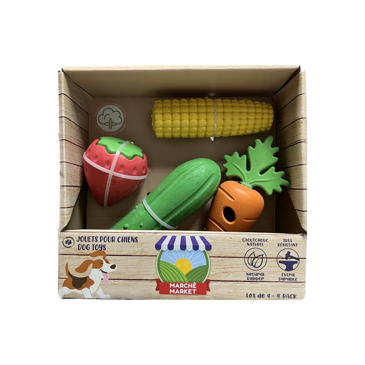PURE PLAY - Set of 4 Dog Toys
