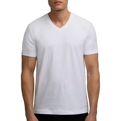 KENNETH COLE - Paquet de 4 T-Shirt pour Homme-V-NECK-PACK-COSTCO-1915350-WHITE-BLANC