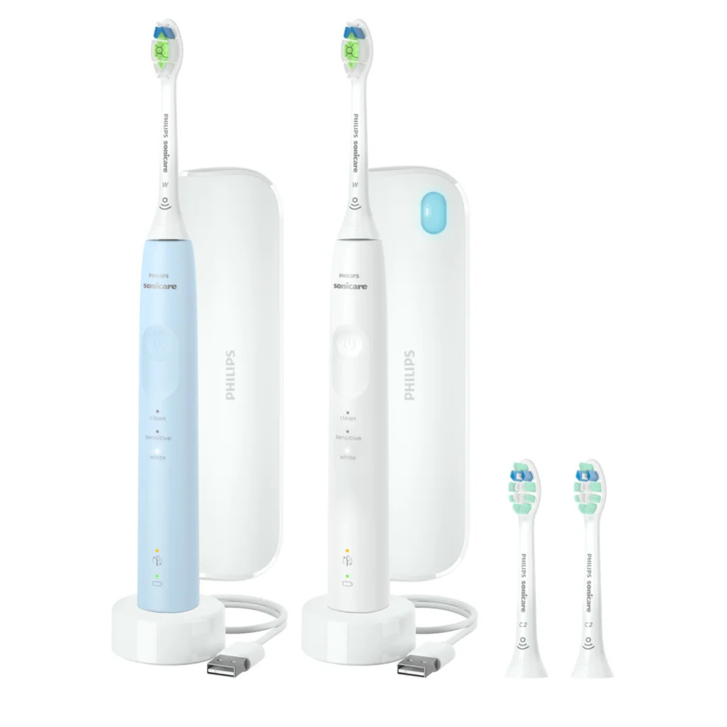 PHILIPS - Ensemble de 2 Brosses à Dents Rechargeables Sonicare Confident Clean *Boite Endommagée*-pack-rechargeable-toothbrush-costco-2555706