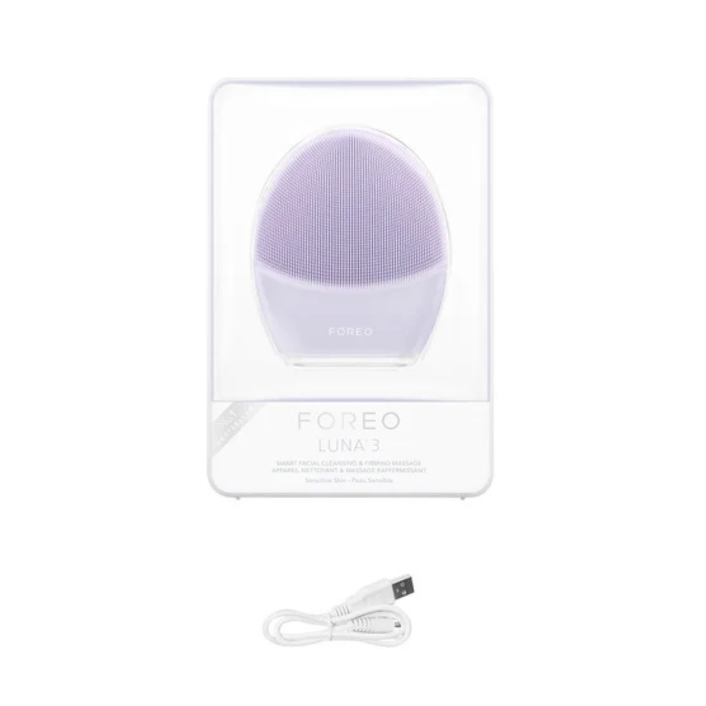 FOREO - Appareil Nettoyant & Massage Raffermissant pour Peau Sensible Luna 3 *Tel Quel*-smart-facial-cleansing-&-firming-massage-costco-1867691-2