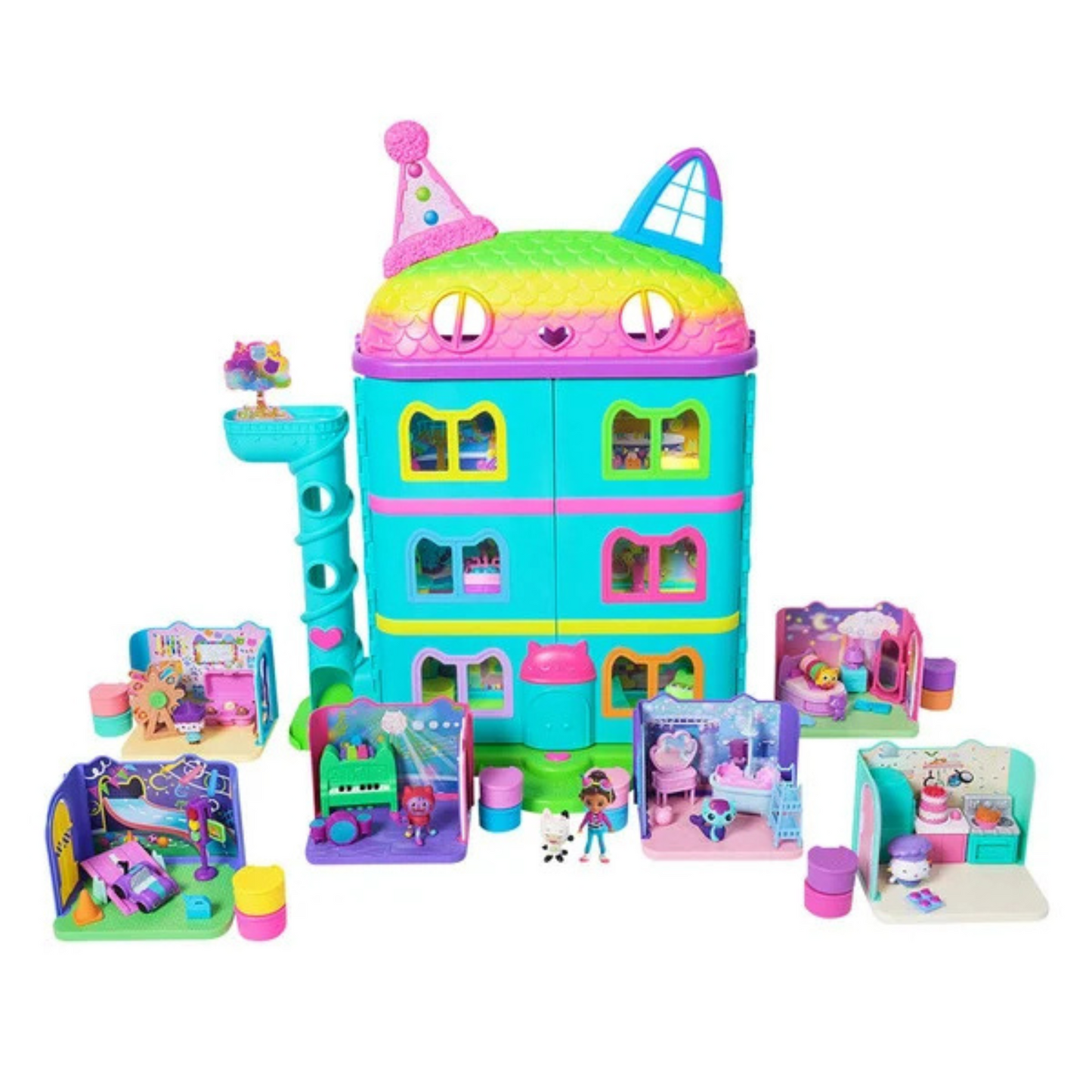 GABBY'S DOLLHOUSE - Coffret Cadeau Maison Festive de Gabby + Pièces de Luxe-celebration-dollhouse-deluxe-rooms-giftset-costco-1785072-2