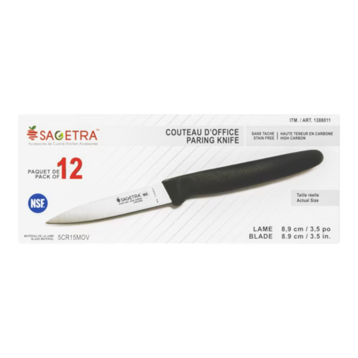 SAGETRA - Paquet de 12 Couteaux d'Office de 9 cm-pack-paring-knives-knife-costco-1388011-3
