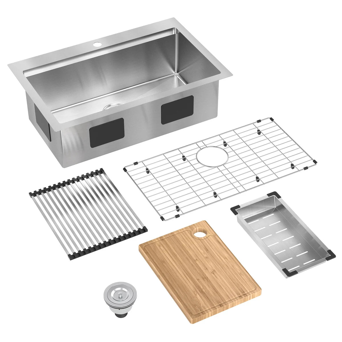 ARTIKA - Évier à Cuve Simple en Acier Inoxydable avec Accessoires-STAINLESS-STEEL-SINGLE-BOWL-SINK-KIT-NEWPORT-COSTCO-1845925-3