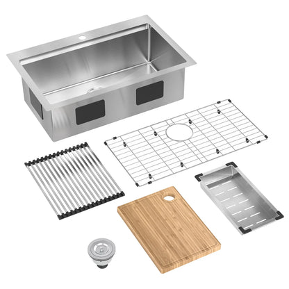 ARTIKA - Évier à Cuve Simple en Acier Inoxydable avec Accessoires-STAINLESS-STEEL-SINGLE-BOWL-SINK-KIT-NEWPORT-COSTCO-1845925-3