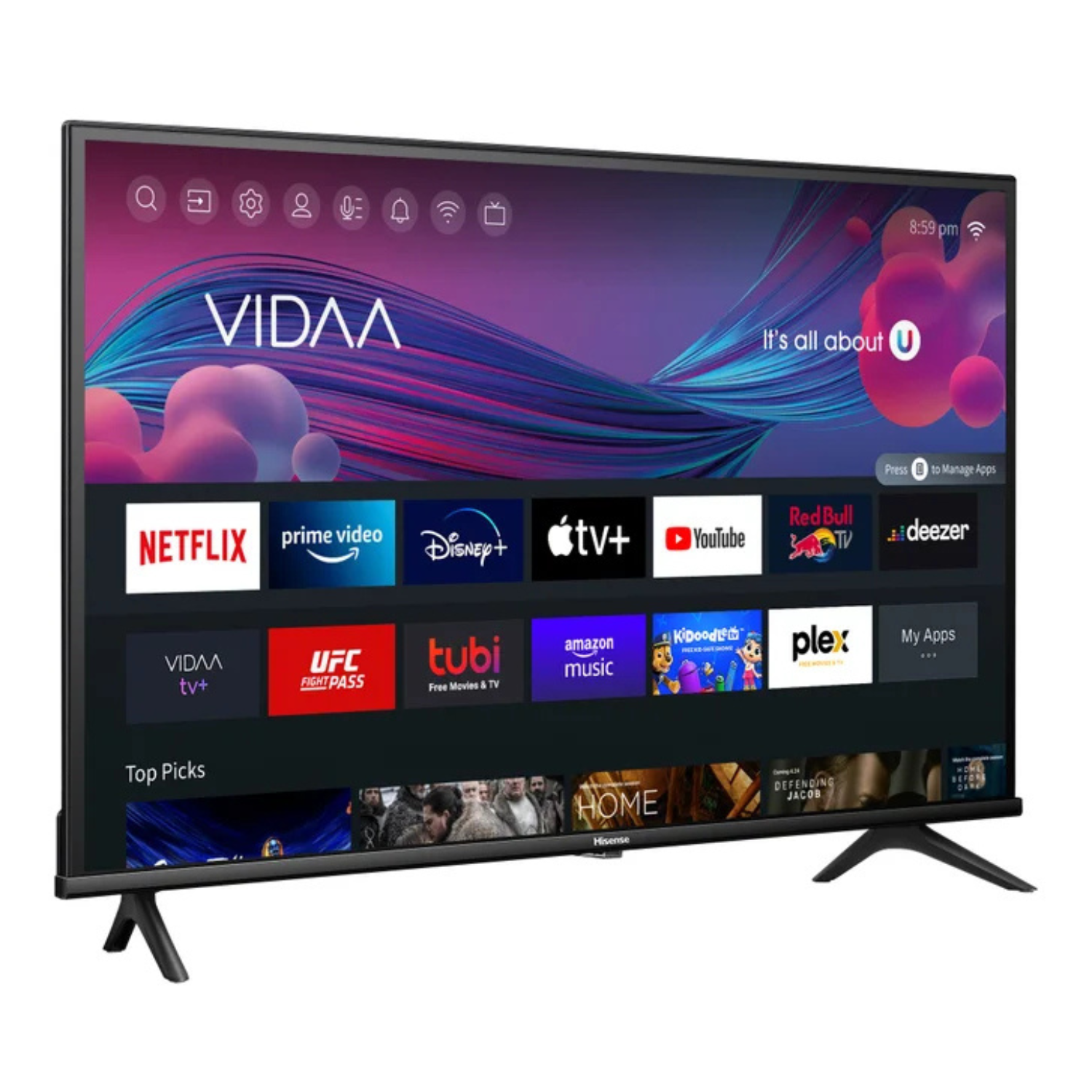 HISENSE - Téléviseur Intelligent VIDAA DEL HD 720p A4NV de 32 po *Boite Ouverte*-smart-tv-costco-32a4nv-8786032-3