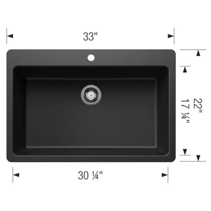 BLANCO - Évier de Cuisine Simple Liven de 33 po *Boite Ouverte*-single-bowl-kitchen-sink-in-costco-1974898-4