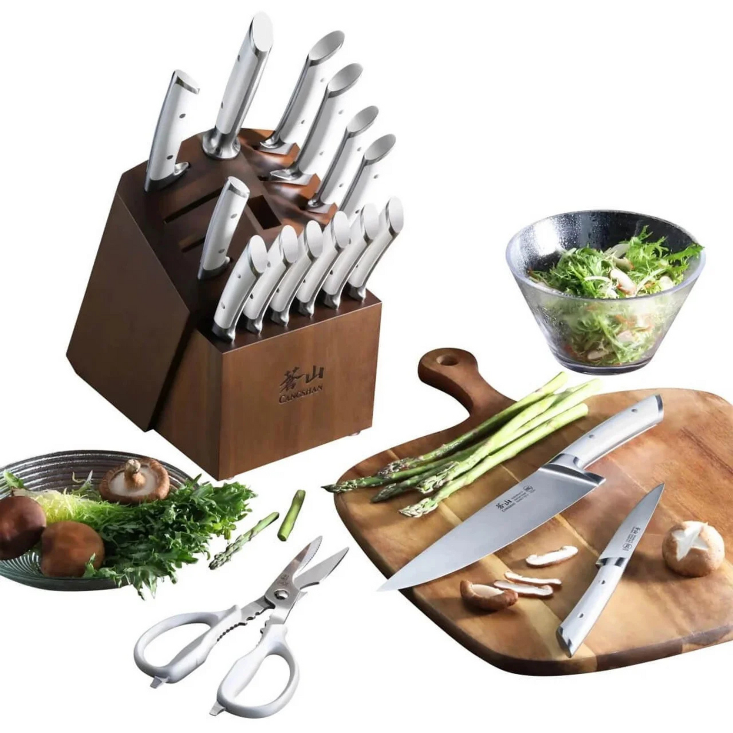 CANGSHAN - Rainier Series 17-Piece Knife Block Set