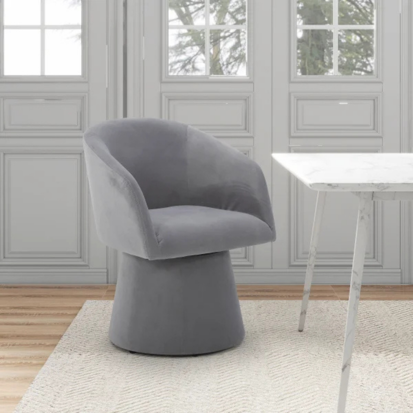 AIDEN & IVY - Chaise Pivotante en Tissu-fabric-swivel-chair-costco-1752724-gris-grey-5