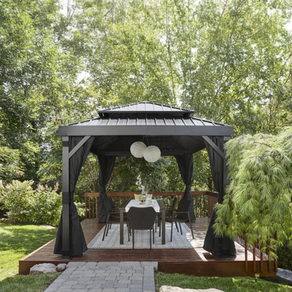 SOJAG - Gazebo avec Moustiquaire et Rideaux de 10 x 14 pi Alma-mosquito-netting-curtains-costco-1887930-5