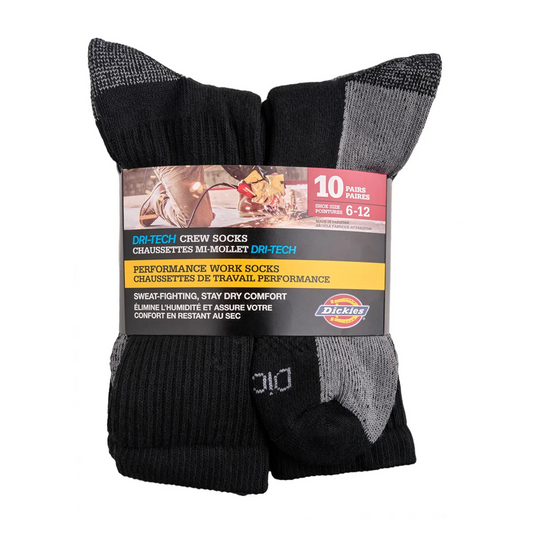 DICKIES - 10-Pack Dri-Tech Work Crew Socks