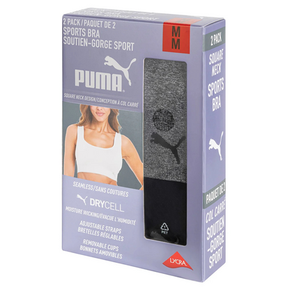 PUMA - Paquet de 2 Soutiens-Gorge Sport pour Femme-pack-women's-sport-bras-costco-2588671-noir-black-gris-grey