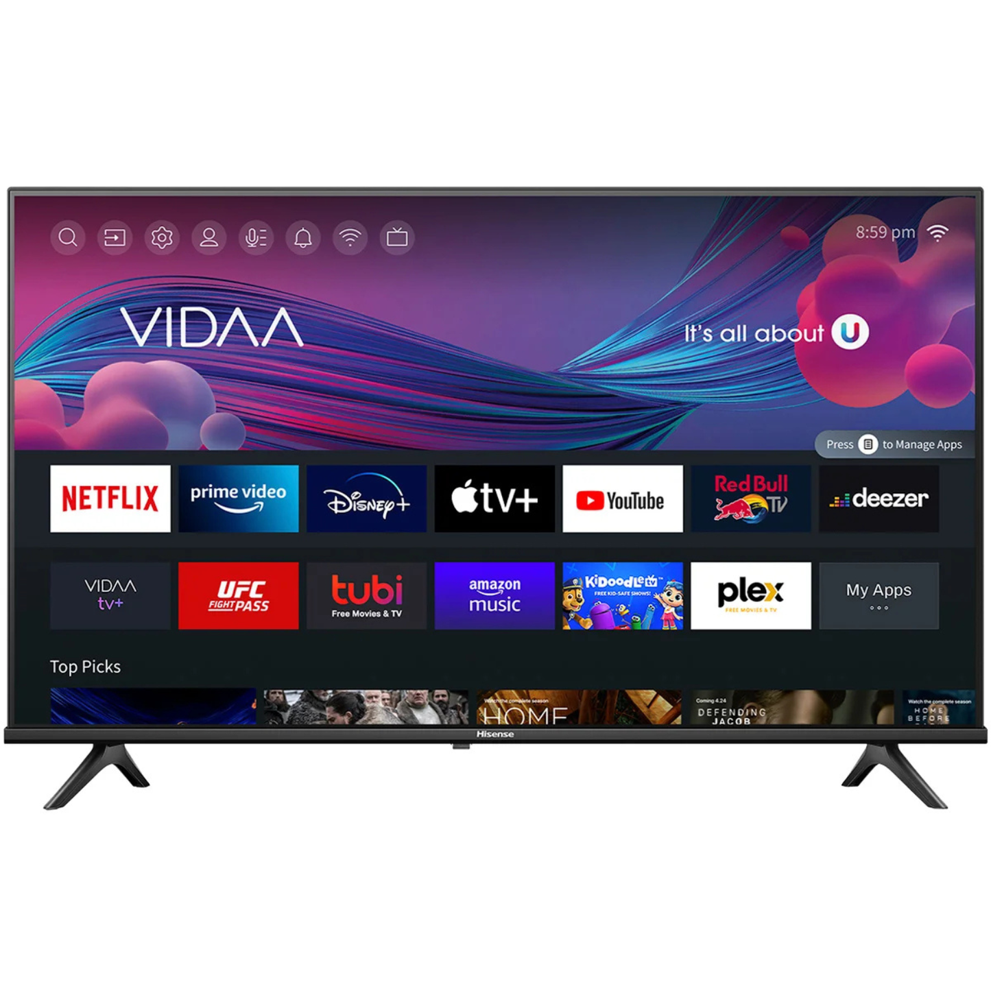 HISENSE -Téléviseur Intelligent LED HD A4KV de 32 po *Boite Ouverte*-SMART-TV-COSTCO-8686032-32A4KV