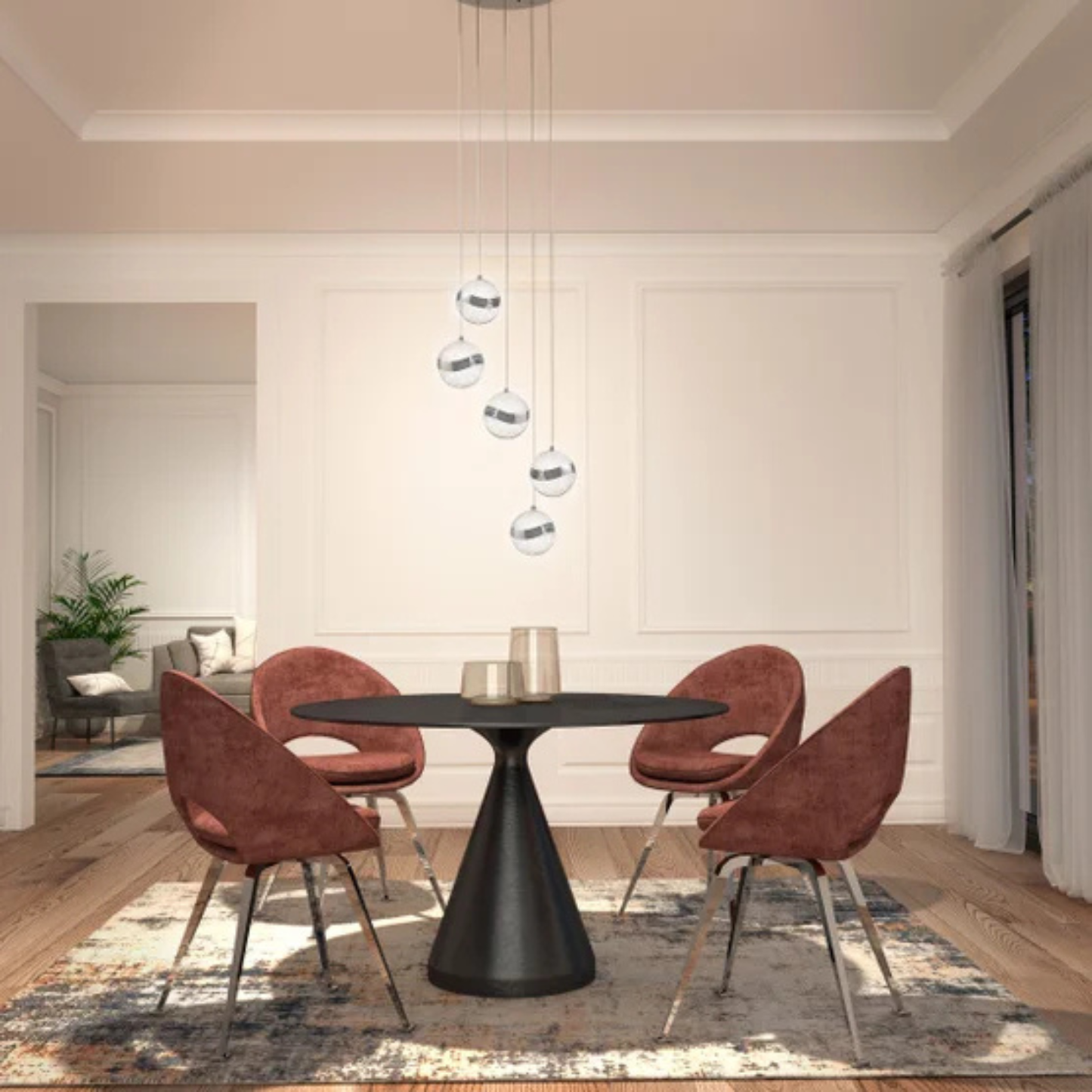 ARTIKA -  Luminaire à DEL à 5 Lumières Wavey 5-light-led-pendant-fixture-1419722