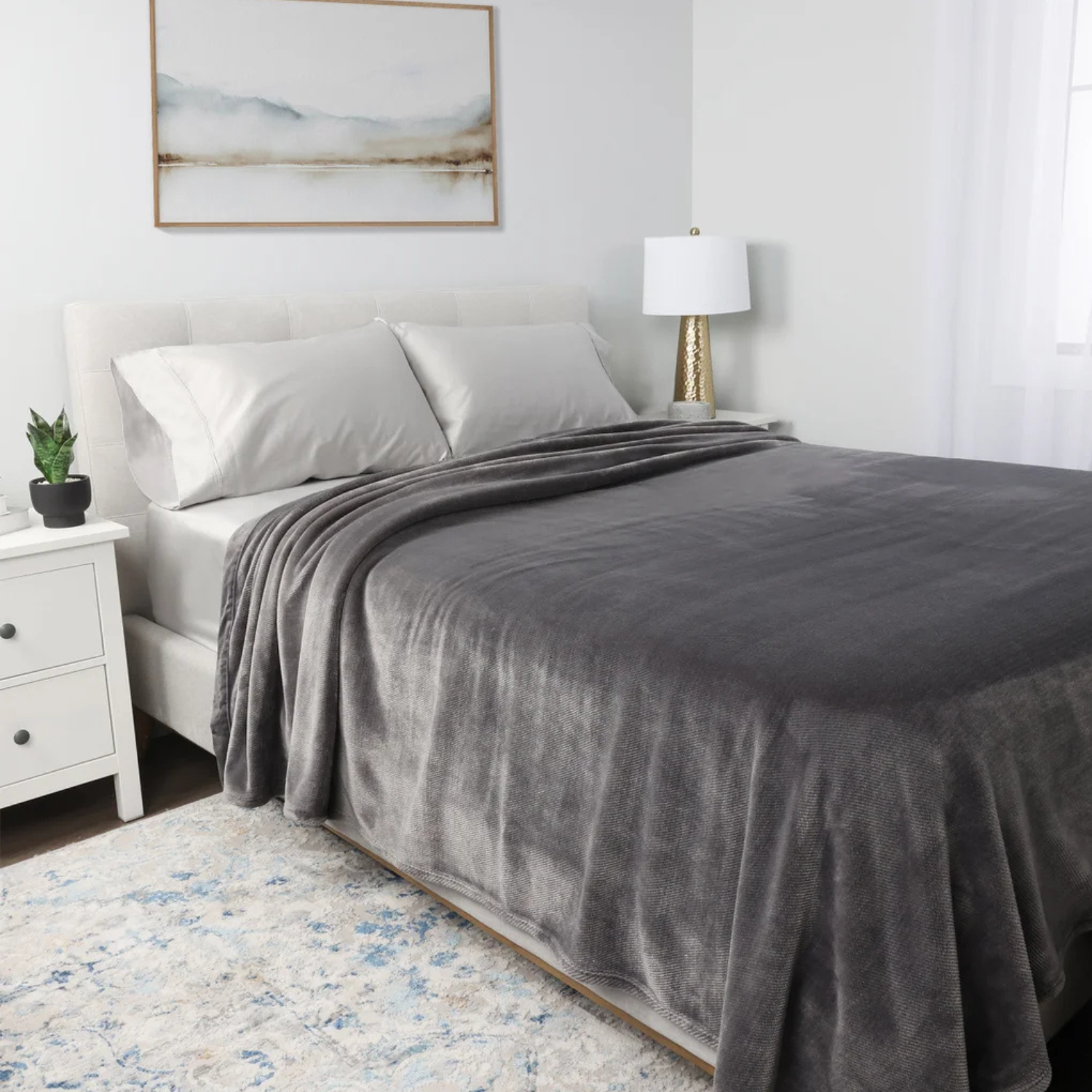 KIRKLAND - Couverture Douce Signature-plush-blanket-Gris-Grey-1796311-1729085