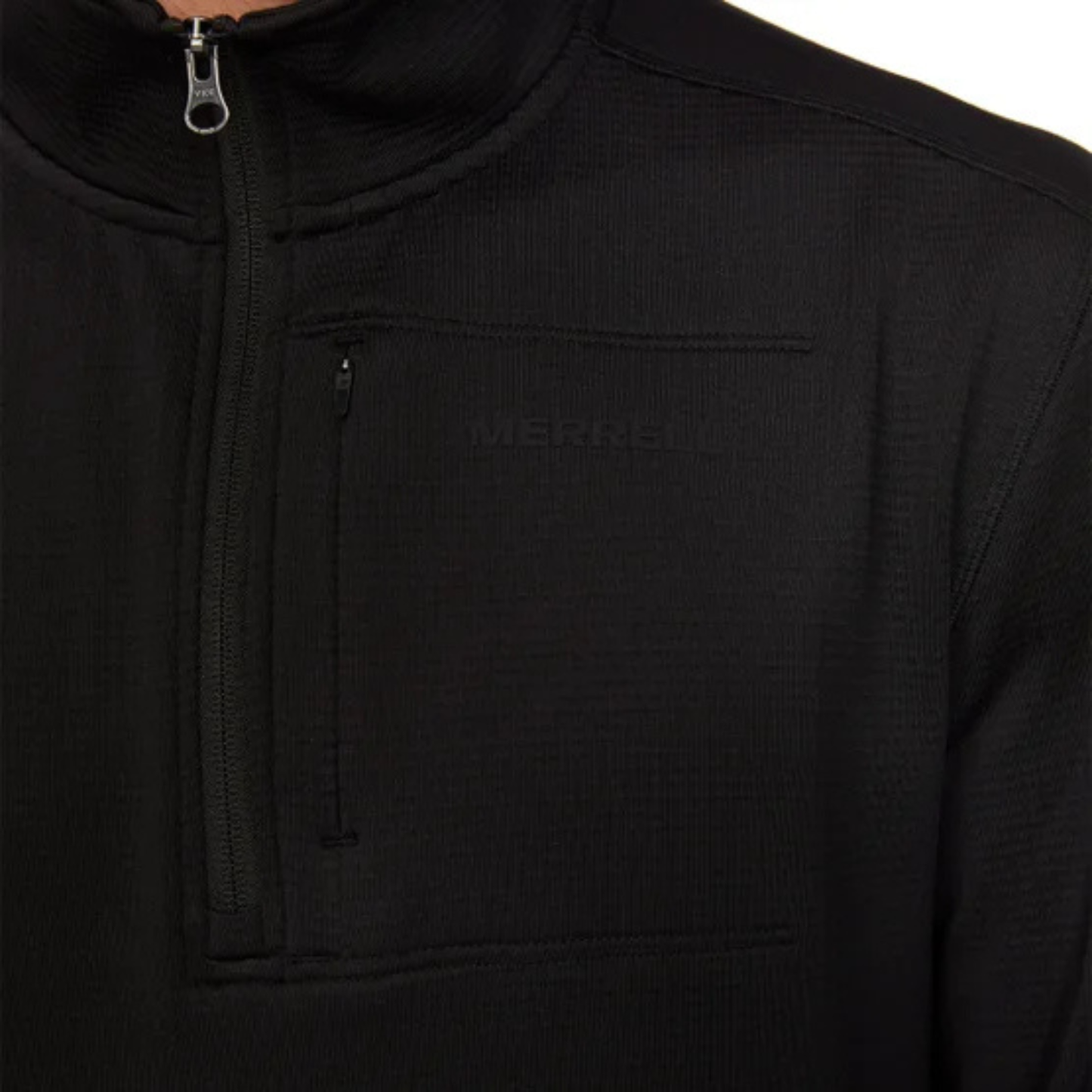 MERRELL - Chandail à Fermeture à Glissière un Quart pour Homme-Mens-1/4-Zip-Fleece-Sweater-Noir-Black-1926590-1962342