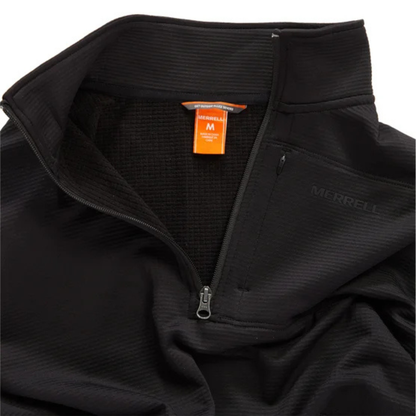 MERRELL - Chandail à Fermeture à Glissière un Quart pour Homme-Mens-1/4-Zip-Fleece-Sweater-Noir-Black-1926590-1962342