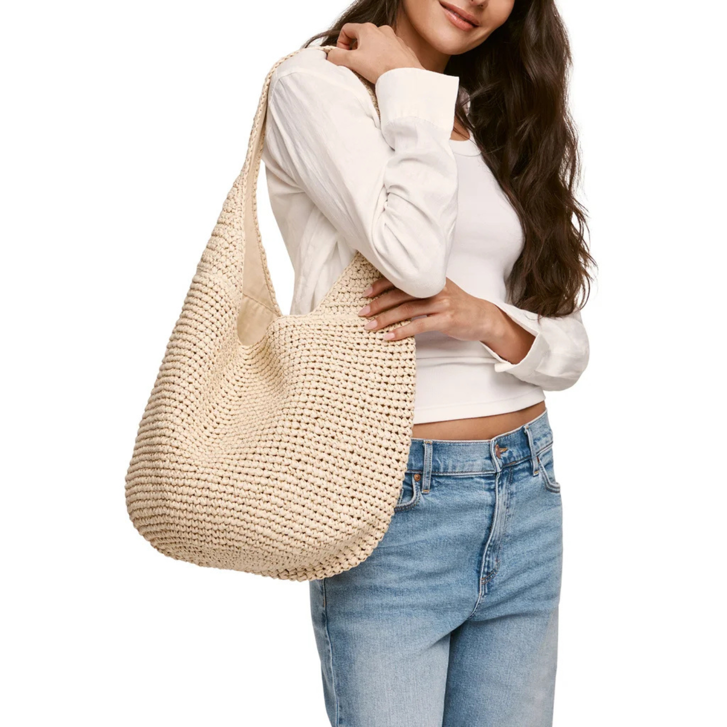 BANANA REPUBLIC -  Sac Fourre-Tout en Raphia-Raffia-tote-bag-Beige-Naturelle-Natural-1966925-1041711