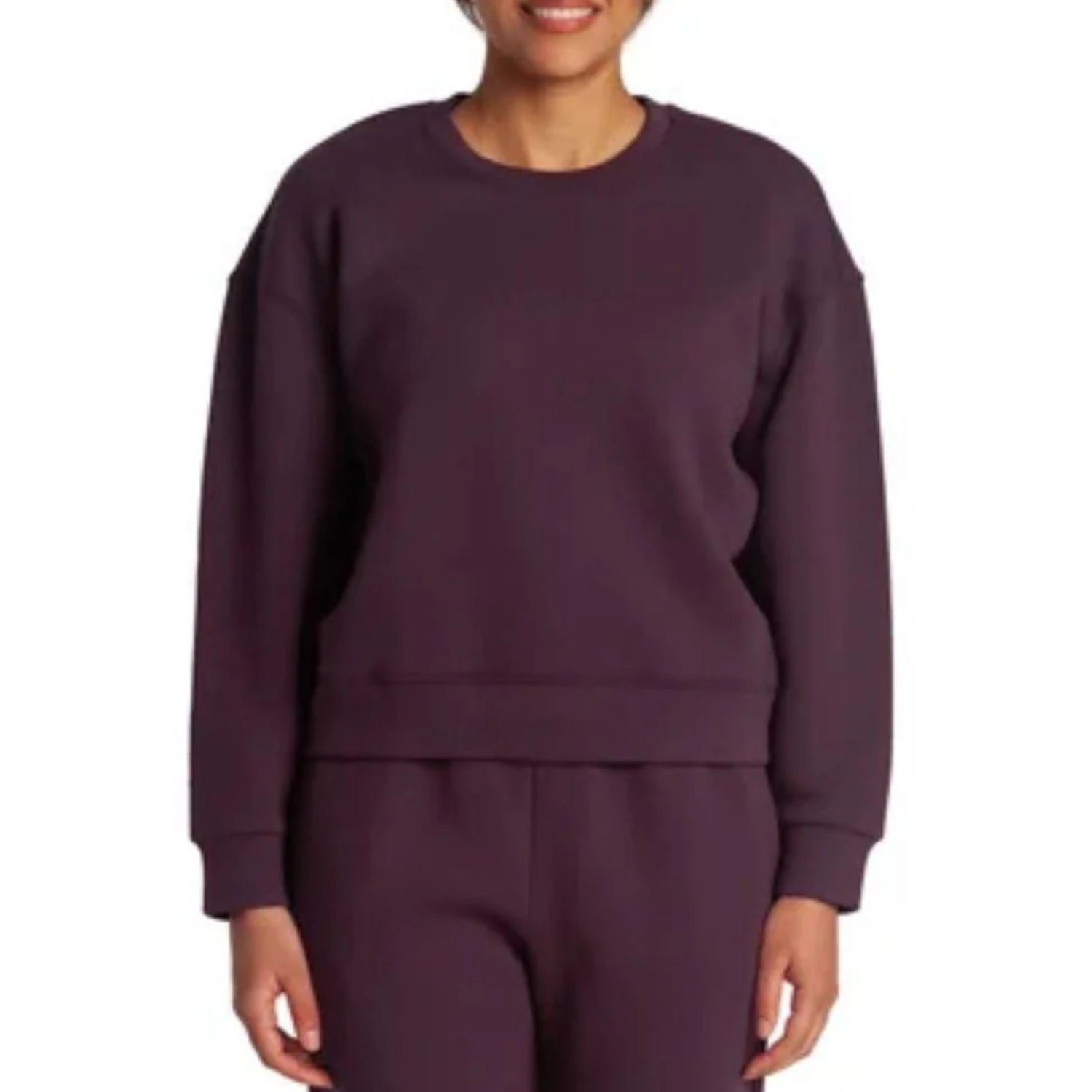 LAZYPANTS - Chandail à Col Rond en Molleton Doux-Womens-Double-Knit-Fleece-Crewneck-sweatshirt-1917545-1920929-Mauve-Purple