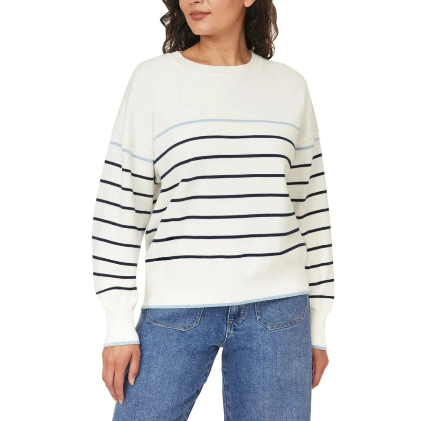 SCOTCH & SODA - Chandail pour Femme-Womens-Crewneck-Sweater-Blanc-Crème-White-Cream-1945301-1948207