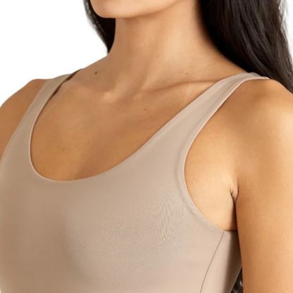 FRANK AND OAK - Paquet de 2 Camisoles Galbantes pour Femme-Womens-Smoothing-Contour-Tank-2-Pack-Beige-Marine-Tan-Navy-3966509-1963791
