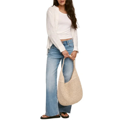 BANANA REPUBLIC -  Sac Fourre-Tout en Raphia-Raffia-tote-bag-Beige-Naturelle-Natural-1966925-1041711