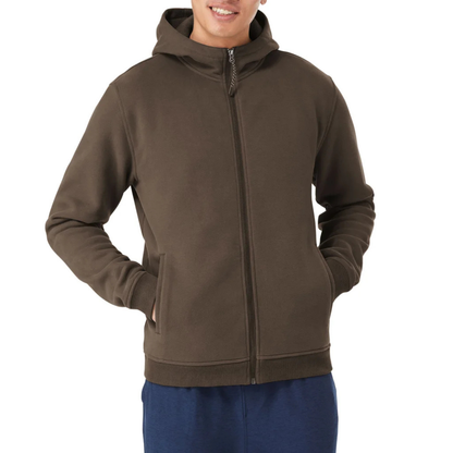 KIRKLAND SIGNATURE -  Veste à Capuche pour Homme- Mens-Full-Zip-Hoodie-Brun-Brown-7771547-1878535