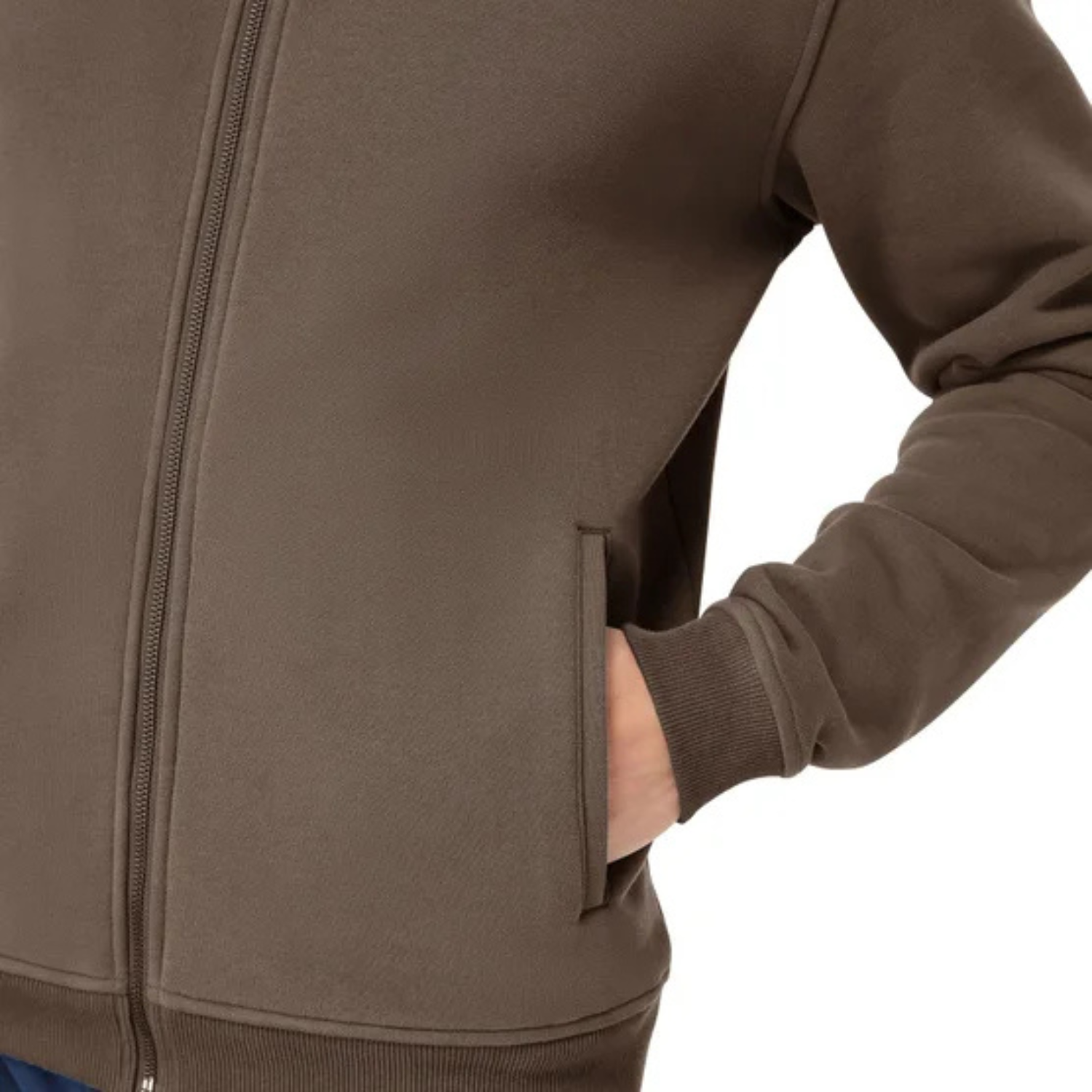 KIRKLAND SIGNATURE -  Veste à Capuche pour Homme- Mens-Full-Zip-Hoodie-Brun-Brown-7771547-1878535