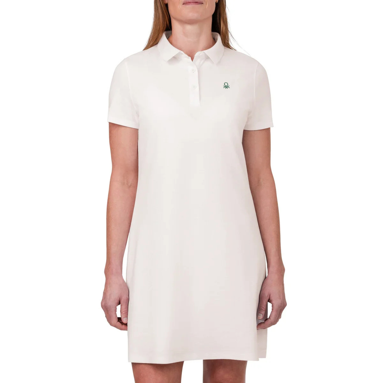 UNITED COLORS OF BENETTON - Robe Polo à Manches Courtes pour Femme-women's-dress-short-sleeve-costco-1873461-blanc-white