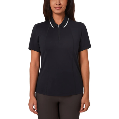 MONDETTA - Polo Manches Courtes pour Femme-Womens-Short-Sleeve-Polo-Noir-Black-1903731-1916309