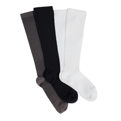 MONDETTA - Paquet de 3 Paires de Chaussettes de Compression pour Femme-womens-3-pack-support-compression-sock-1977177-2009630-Blanc-Noir-Gris-White-black-grey