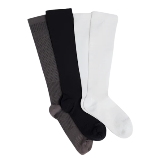 MONDETTA - Paquet de 3 Paires de Chaussettes de Compression pour Femme-womens-3-pack-support-compression-sock-1977177-2009630-Blanc-Noir-Gris-White-black-grey