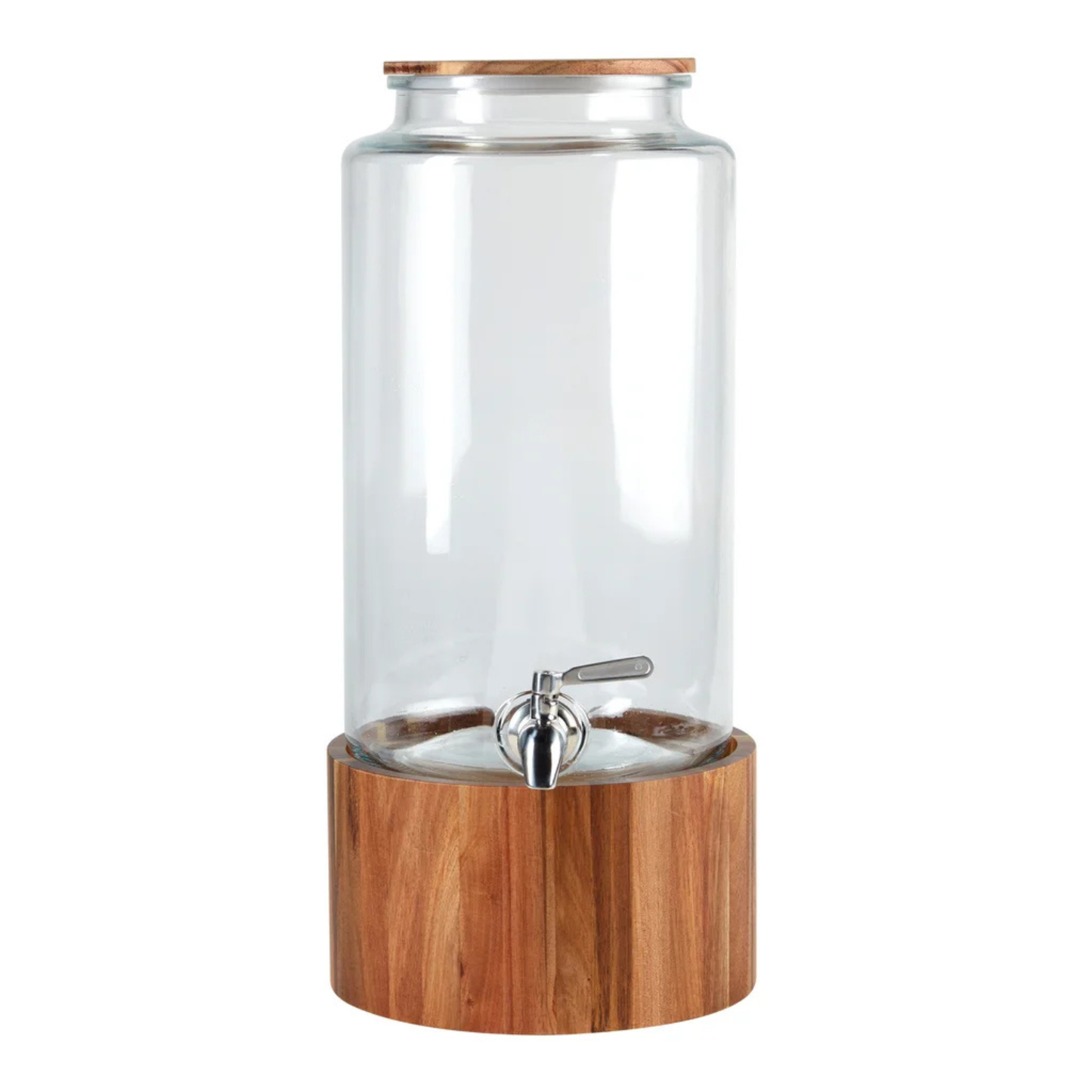 STUDIO TU - Distributeur de Boissons en Verre de 8,3 L-avec-support-en-bois-d'acacia-2,2G-Glass-Drink-Dispenser-with-acacia-wood-stand-1796162