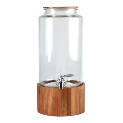 STUDIO TU - Distributeur de Boissons en Verre de 8,3 L-avec-support-en-bois-d'acacia-2,2G-Glass-Drink-Dispenser-with-acacia-wood-stand-1796162