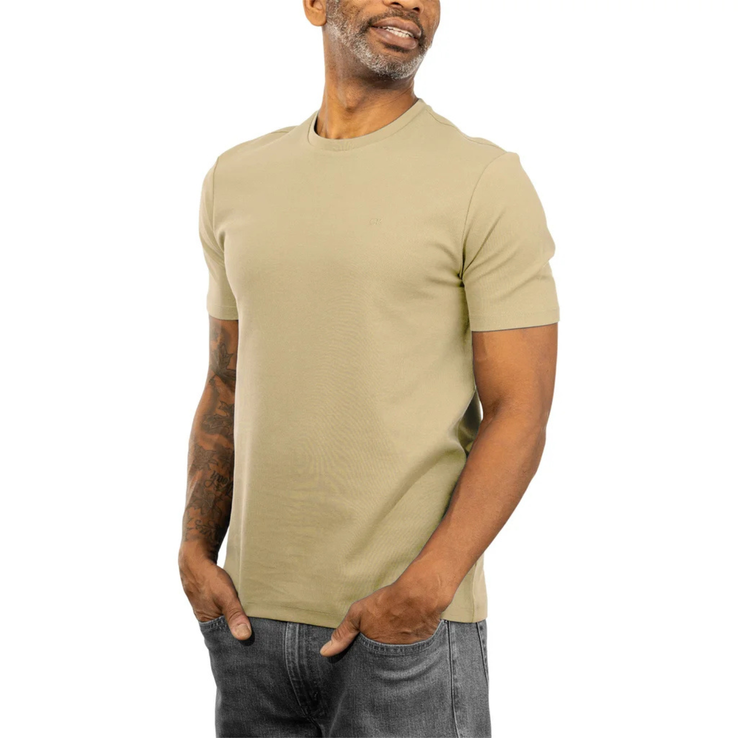CALVIN KLEIN - Chandail à Manches Courtes pour Homme-Mens-T-Shirt-Beige-1957356-1977482