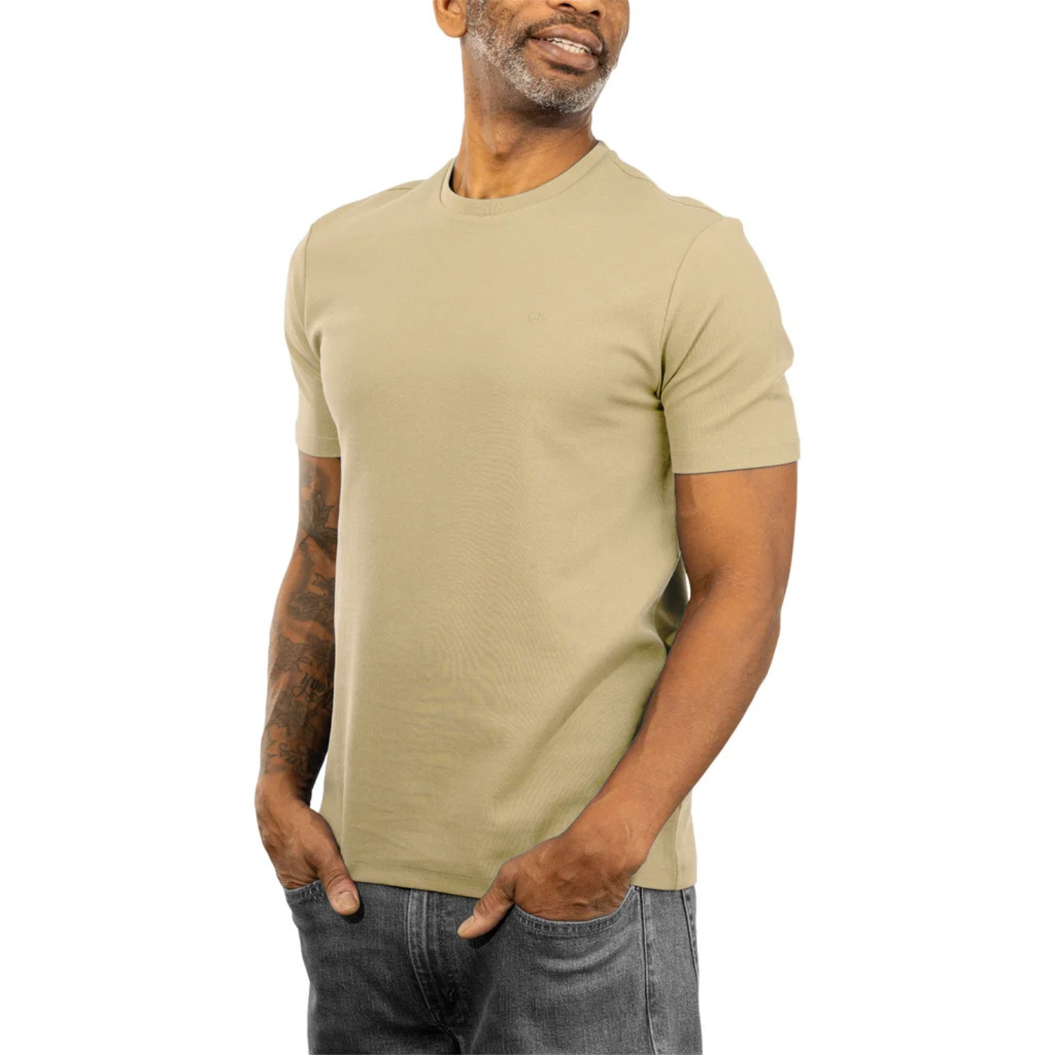 CALVIN KLEIN - Chandail à Manches Courtes pour Homme-Mens-T-Shirt-Beige-1957356-1977482