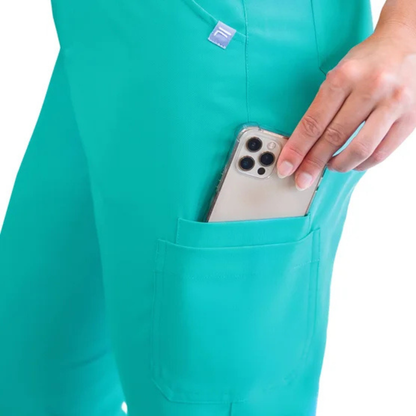FRONTLINE - Pantalon d'Uniforme Médical pour Femme-Womens-Scrub-vert-Sarcelle-Green-Teal-1950252-1950241