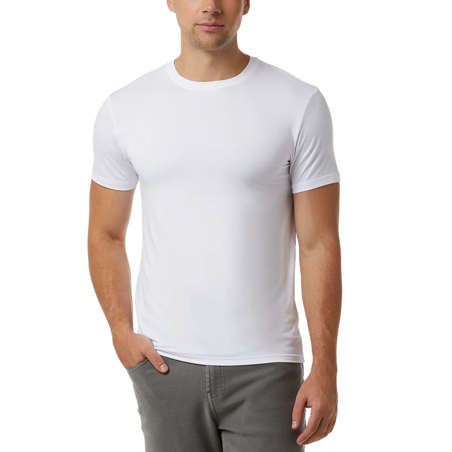 32° COOL -  Paquet de 4 Chandails Manches Courtes pour Homme-Mens-4-Pack-Short-Sleeve-t-Shirt-Blanc-White-5679040-1878924