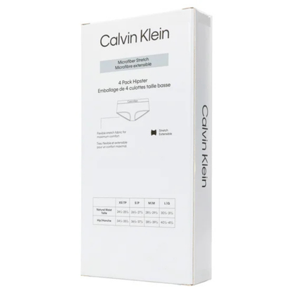 CALVIN KLEIN - Paquet de 4 Culottes Taille Basse pour Femme-4-Pack-Womens-Hipster-Noir-Beige-Gris-Multi-Black-Grey-1995430-1973455