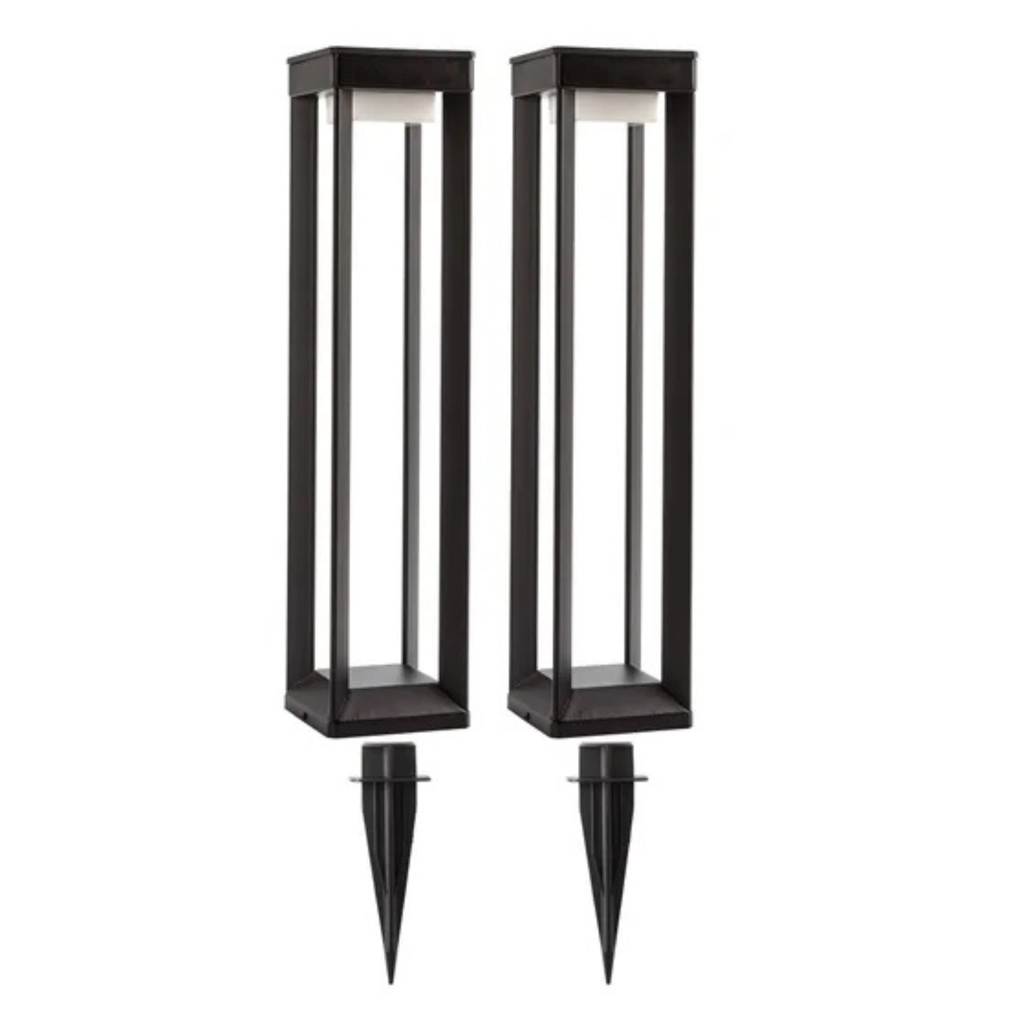 PRISMAX SOLUTIONS - Ensemble de 2 Lampes Solaires de Parterre-Set-Of-2-Pathway-Bollard-Solar-light-1806355