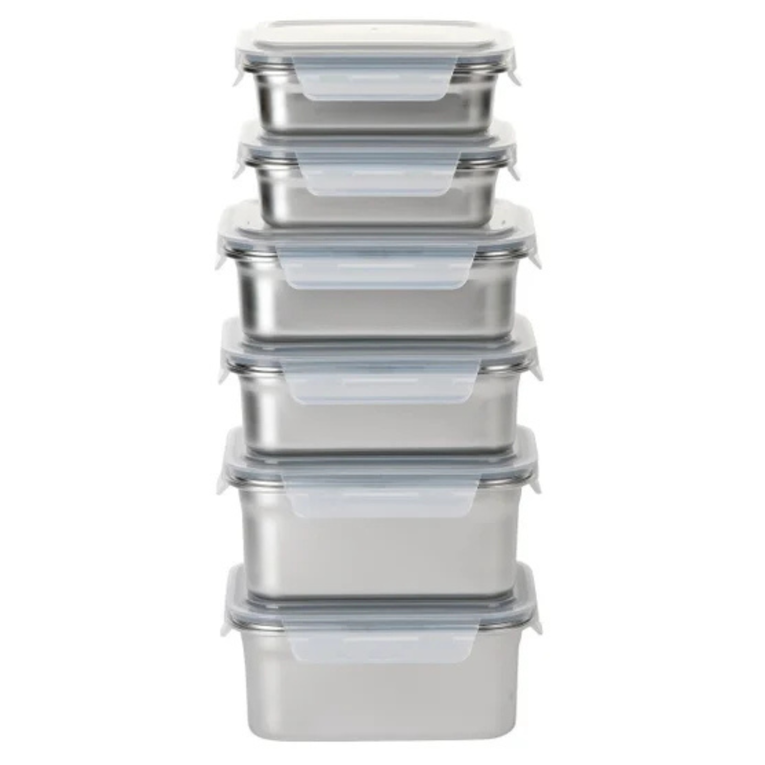 NEOFLAM - Ensemble de 6 Contenants en Acier Inoxydable-6-Stainless-Steel-Container-Set-8523323