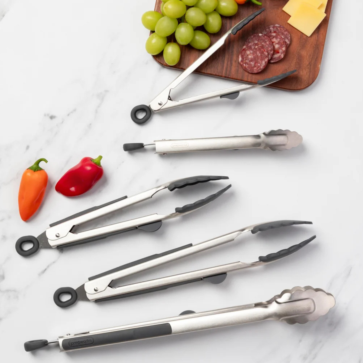 PREPWORKS - Ensemble de Pinces de Cuisson Heads-Up-Cooking-Tongs-Set-1901786