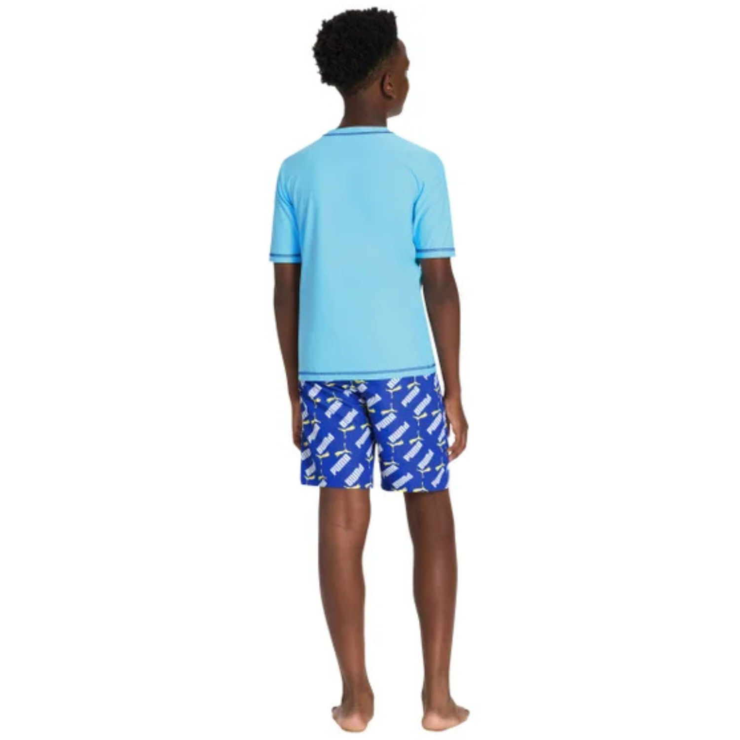 PUMA - Ensemble 2 Pièces Maillot Dermoprotecteur pour Garçon-Boys-rashguard-swin-set-2-piece-Bleu-Blue-7325501-1969745